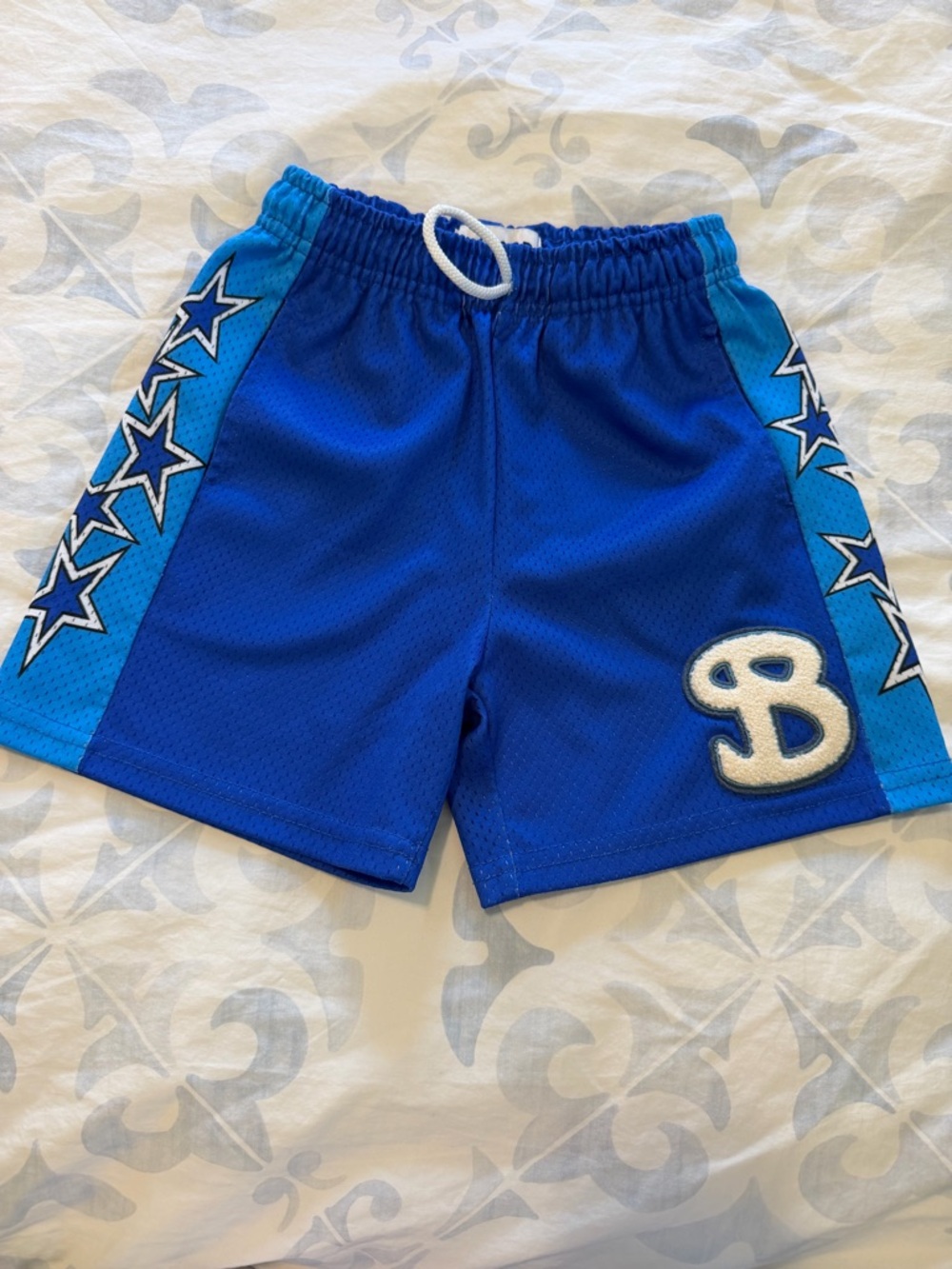 Boys BKTSQD Shorts royal blue with Star Side Panels